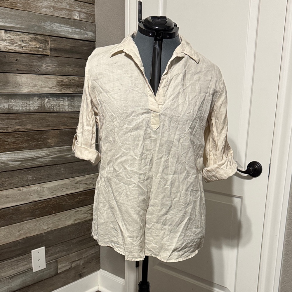August Silk Cream Women's Blouse